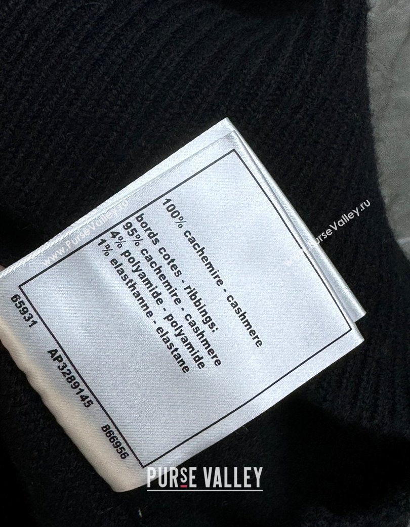 Chanel Cashmere Sweater Black/Pink 2025 0728 (QI-250728026)