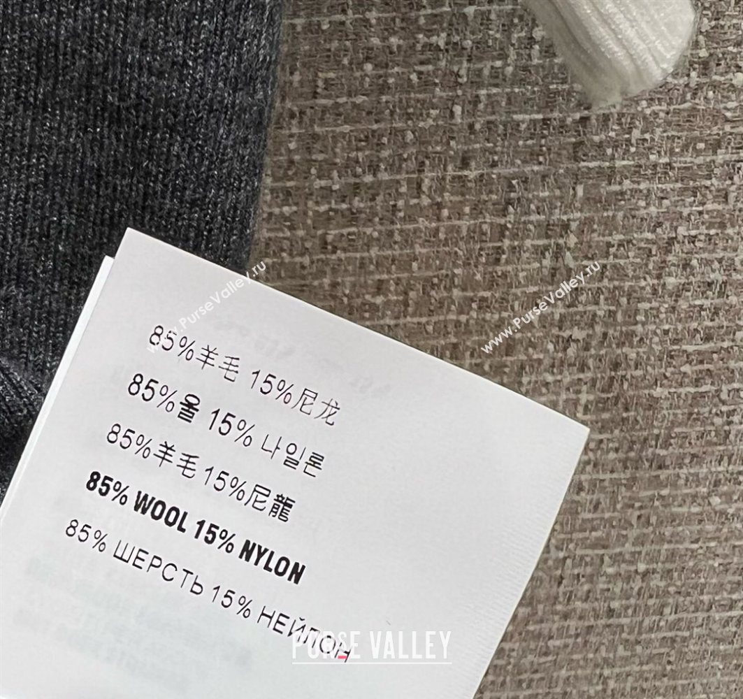 Prada Wool Knit Top Dark Grey 2025 0729 (QI-250729003)