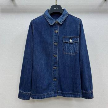 Dior Denim Shirt Navy Blue 2025 0728 (QI-250728033)