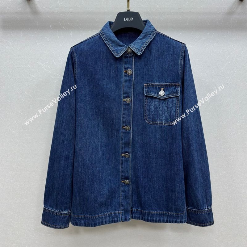 Dior Denim Shirt Navy Blue 2025 0728 (QI-250728033)