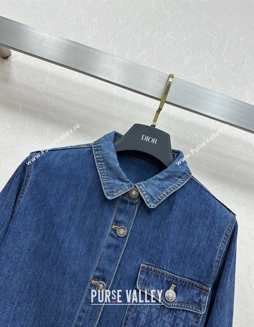 Dior Denim Shirt Navy Blue 2025 0728 (QI-250728033)