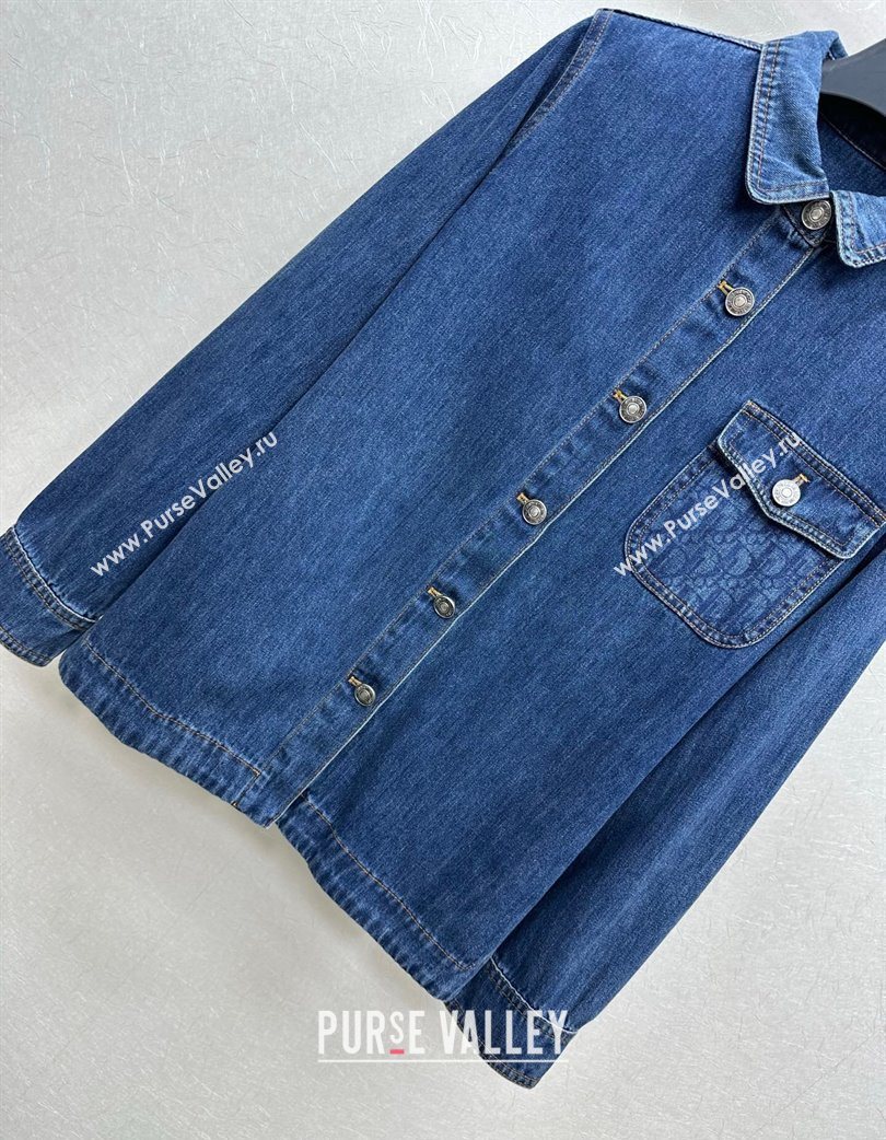 Dior Denim Shirt Navy Blue 2025 0728 (QI-250728033)