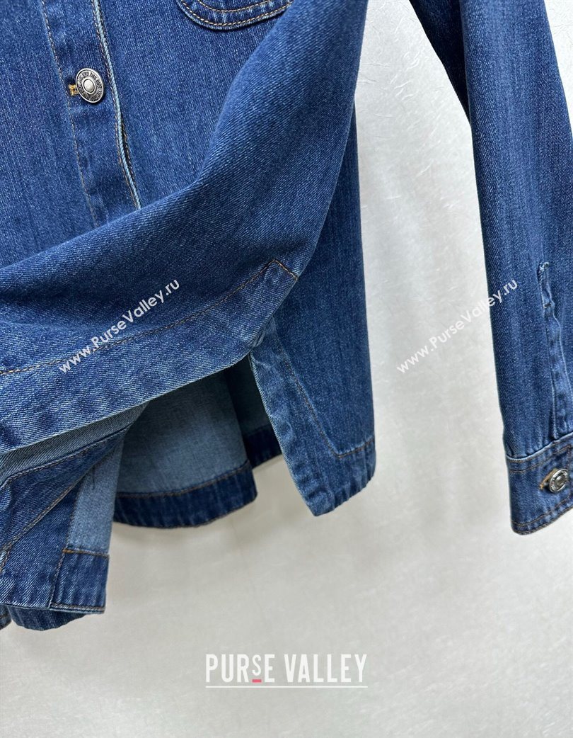 Dior Denim Shirt Navy Blue 2025 0728 (QI-250728033)