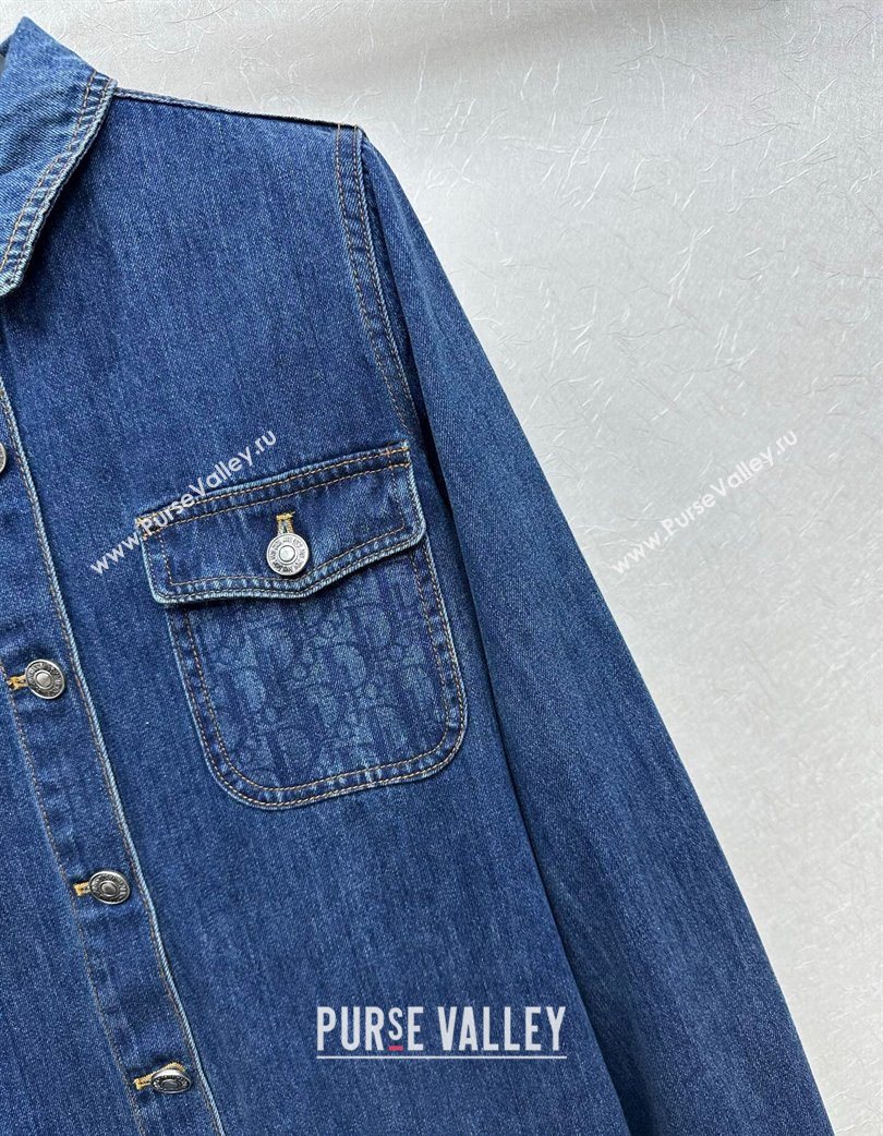 Dior Denim Shirt Navy Blue 2025 0728 (QI-250728033)