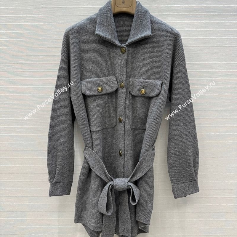 Brunello Cucinelli BC Cashmere Cardigan Grey 2025 0728 (QI-250728005)