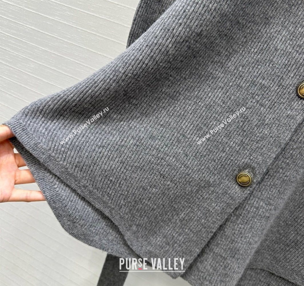 Brunello Cucinelli BC Cashmere Cardigan Grey 2025 0728 (QI-250728005)