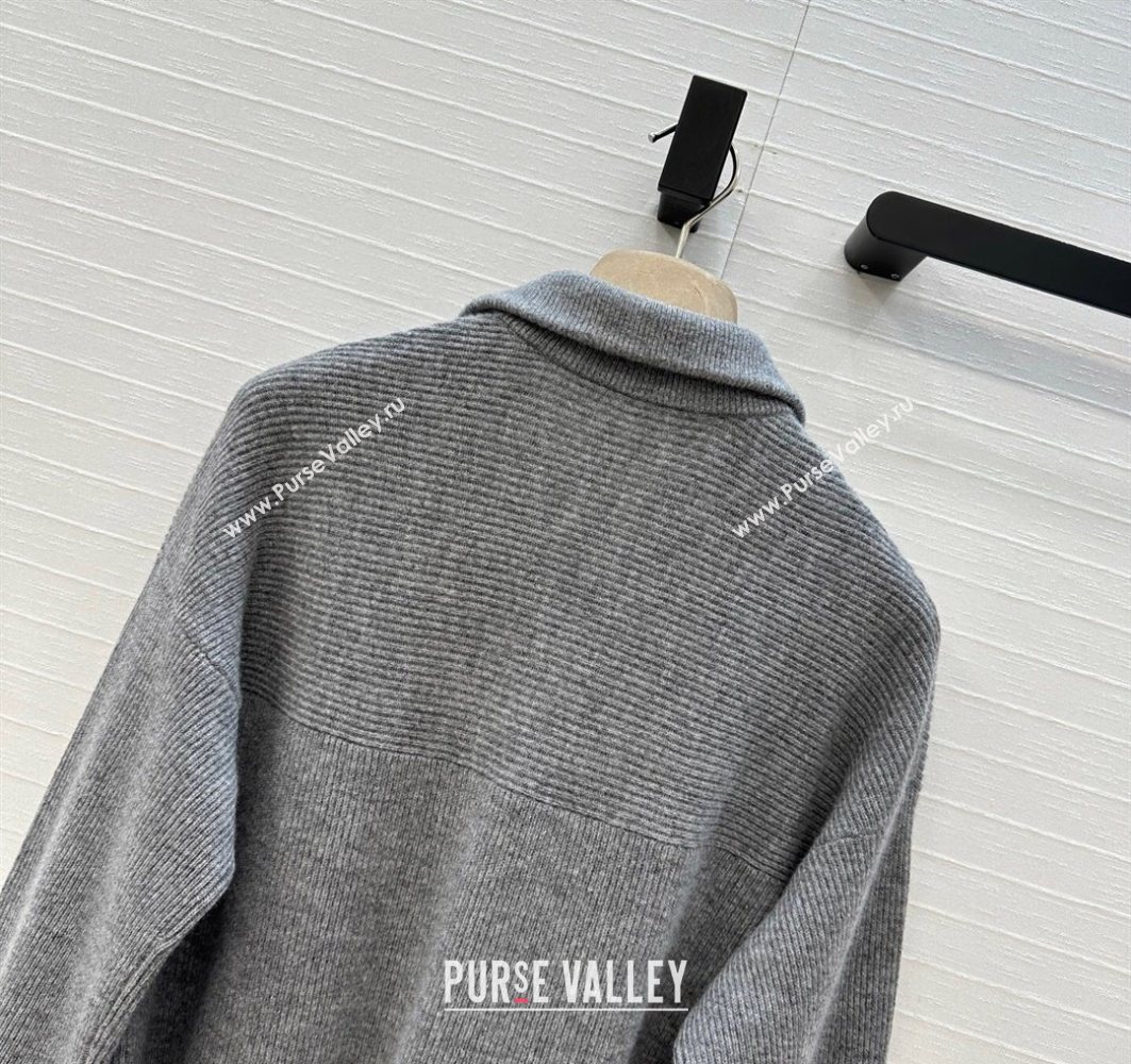 Brunello Cucinelli BC Cashmere Cardigan Grey 2025 0728 (QI-250728005)