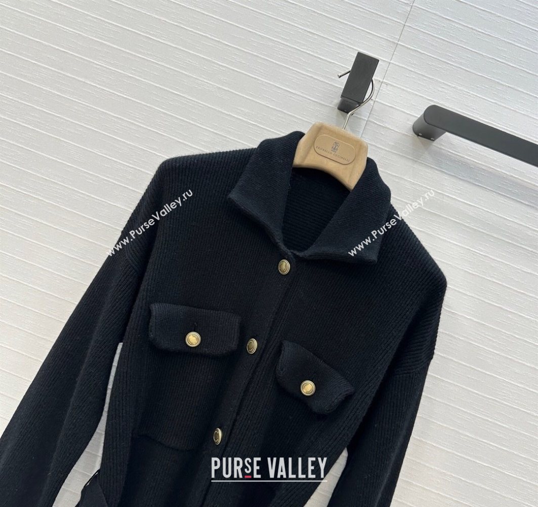 Brunello Cucinelli BC Cashmere Cardigan Black 2025 0728 (QI-250728006)