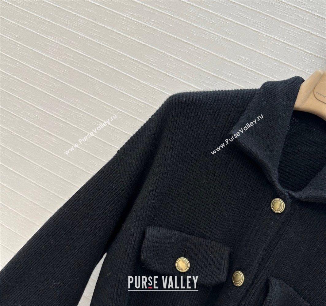 Brunello Cucinelli BC Cashmere Cardigan Black 2025 0728 (QI-250728006)