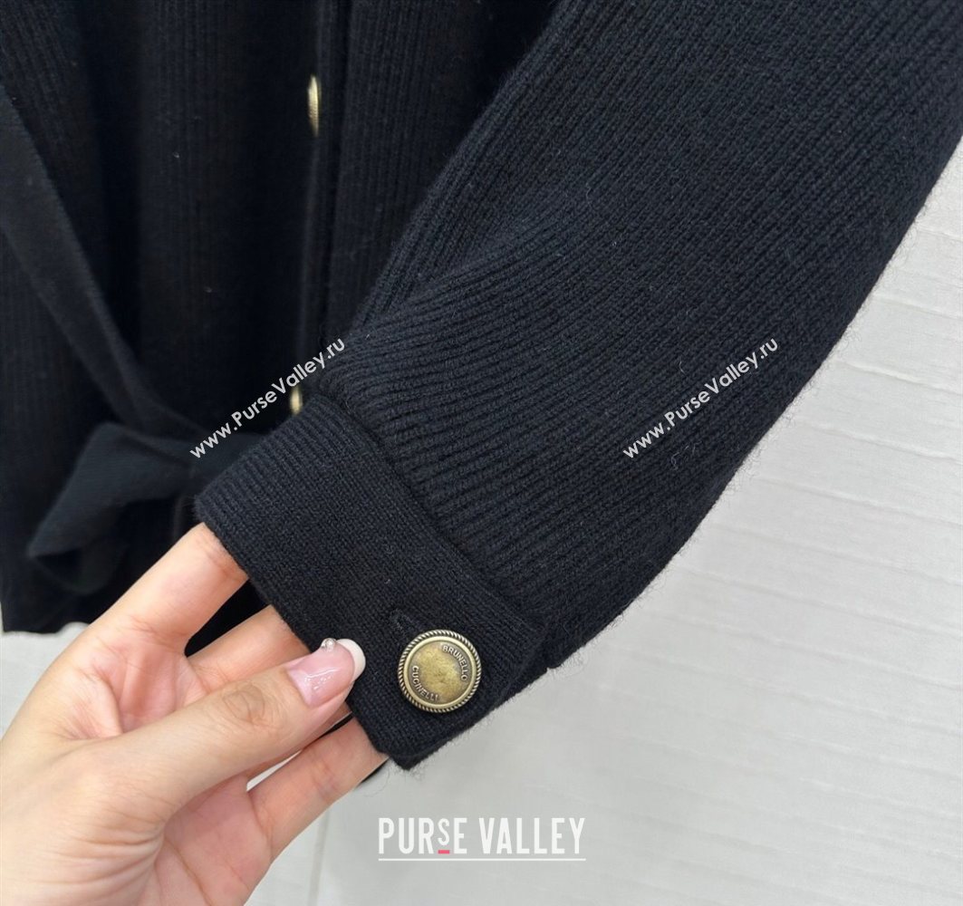 Brunello Cucinelli BC Cashmere Cardigan Black 2025 0728 (QI-250728006)