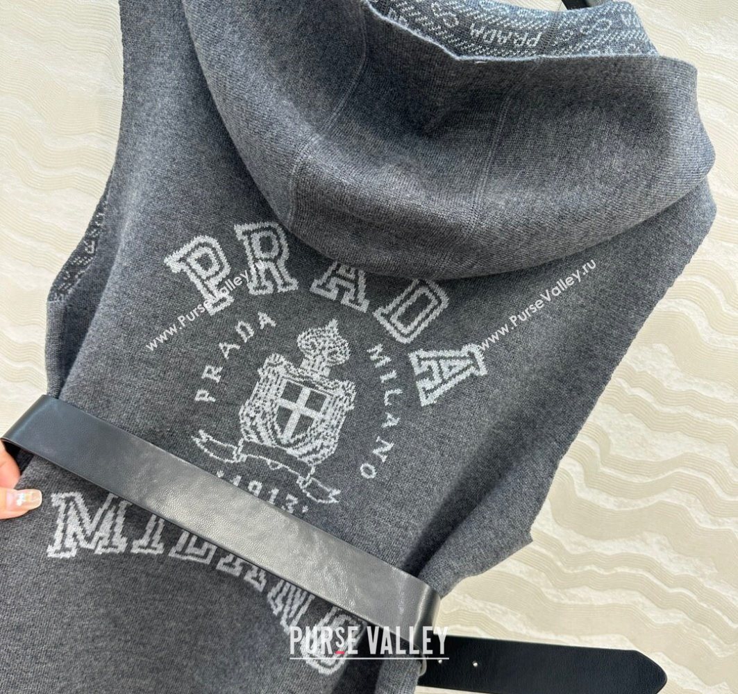 Prada Wool Reversible Vest Grey 2025 0728 (QI-250728001)