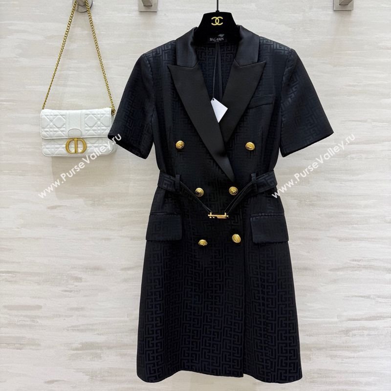 Balmain Logo Dress Black 2025 0729 (QI-250729022)
