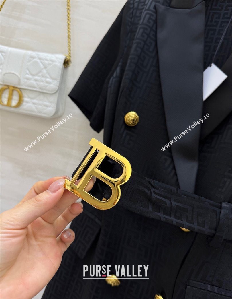 Balmain Logo Dress Black 2025 0729 (QI-250729022)
