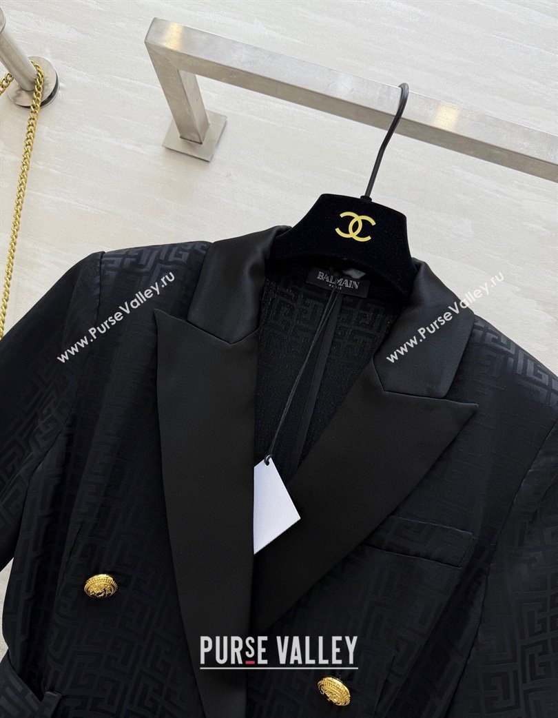 Balmain Logo Dress Black 2025 0729 (QI-250729022)