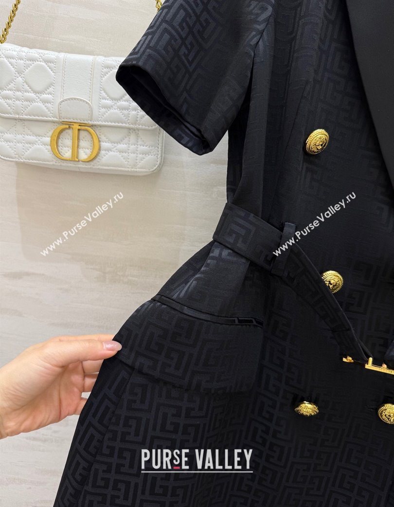 Balmain Logo Dress Black 2025 0729 (QI-250729022)
