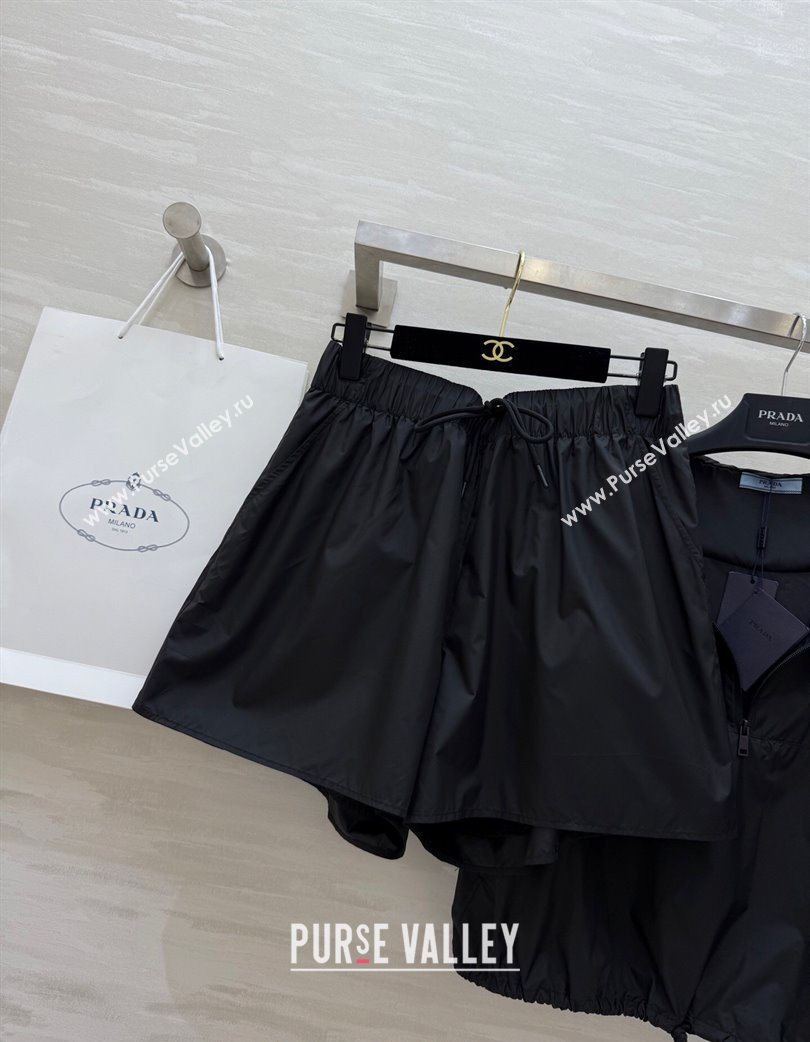 Prada Sun-proof Vest and Shorts Set Black 2025 0729 (QI-250729023)