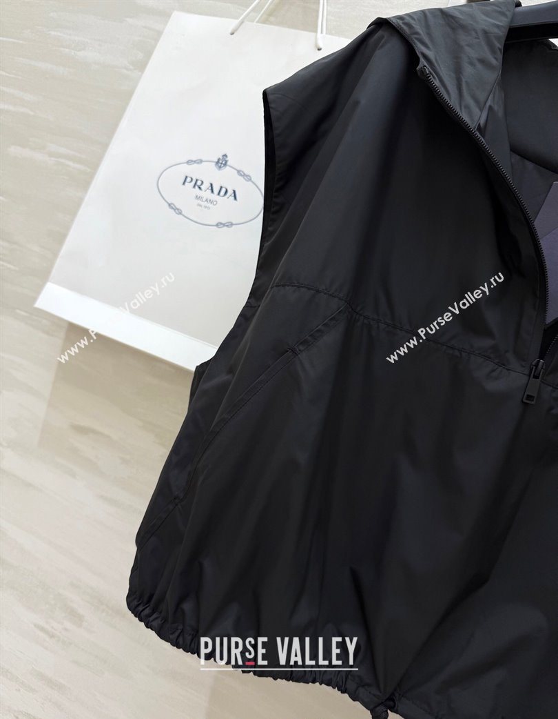 Prada Sun-proof Vest and Shorts Set Black 2025 0729 (QI-250729023)