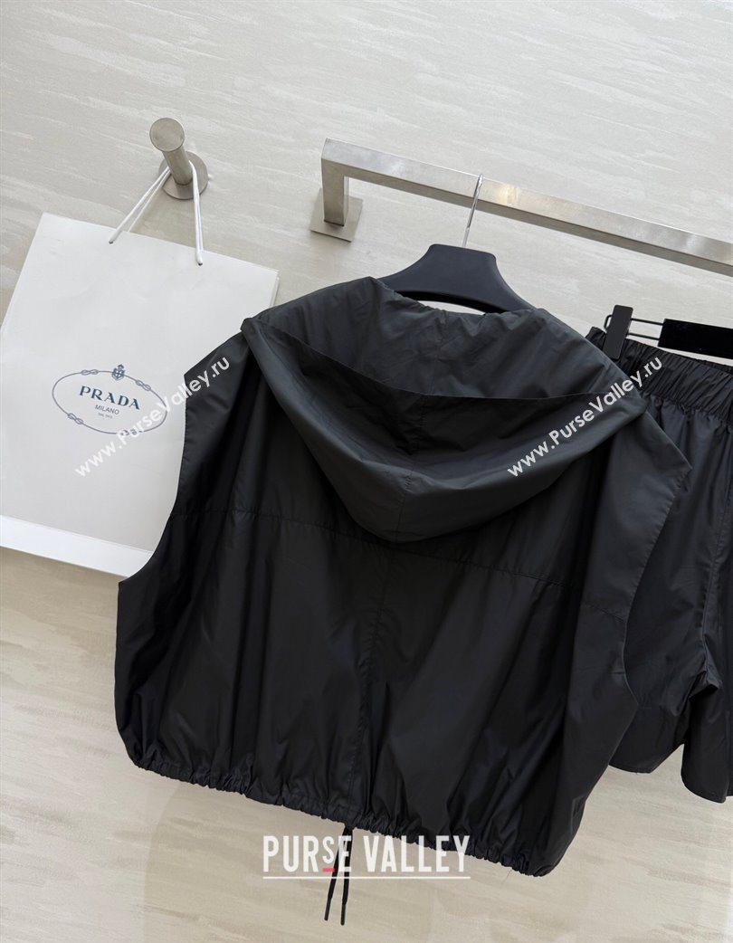 Prada Sun-proof Vest and Shorts Set Black 2025 0729 (QI-250729023)