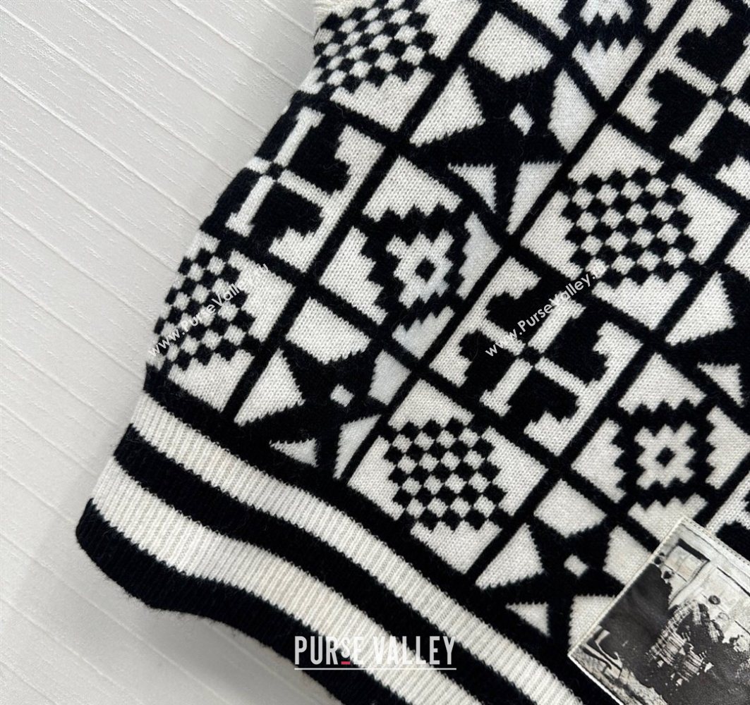 Dior Cashmere Vest Black/White 2025 0729 (QI-250729033)