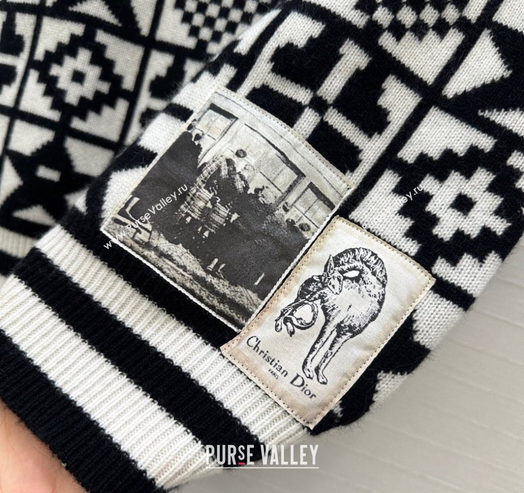 Dior Cashmere Vest Black/White 2025 0729 (QI-250729033)