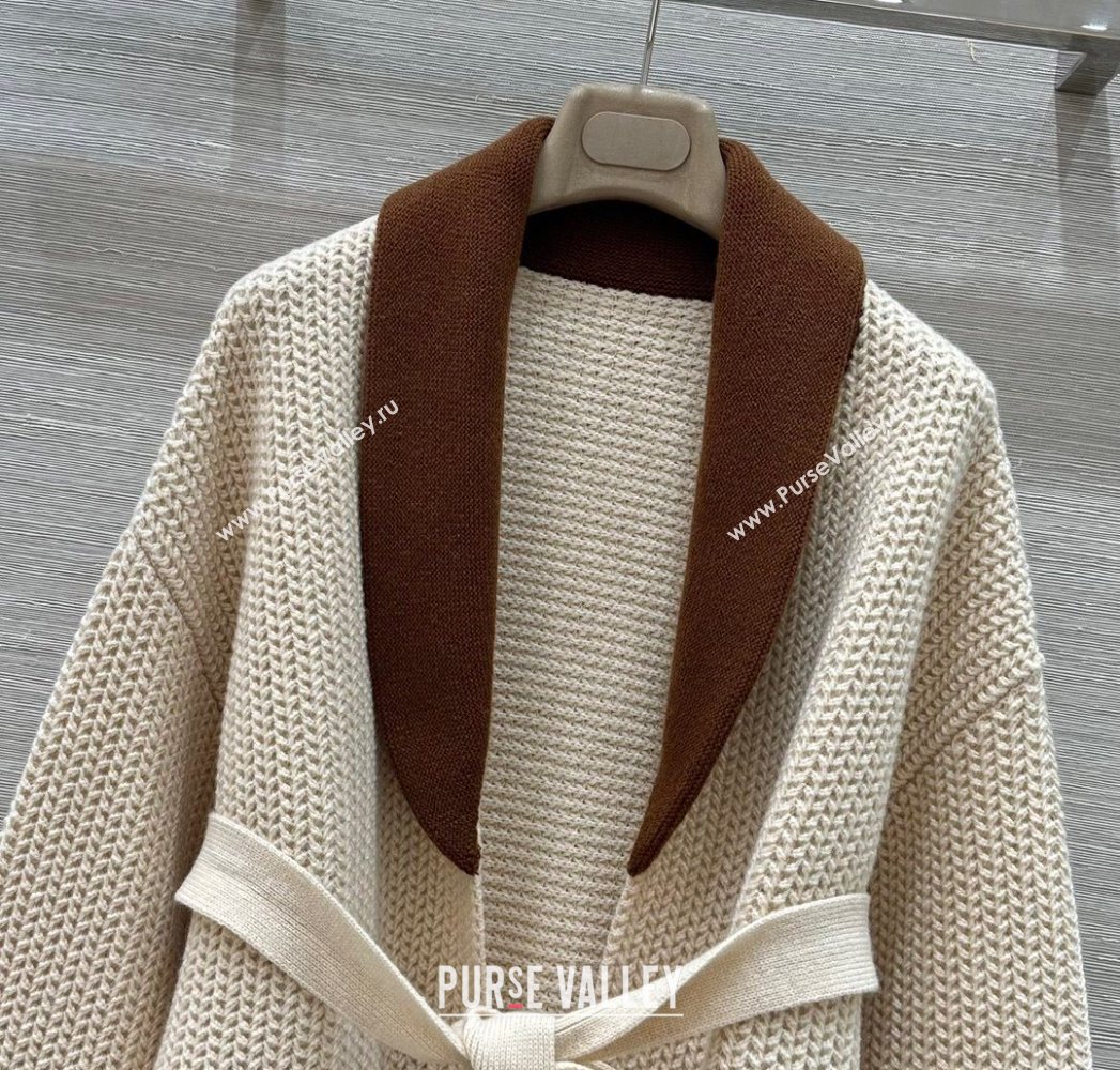 Loro Piana LP Wool Cashmere Cardigan Cream White 2025 0729 (QI-250729029)