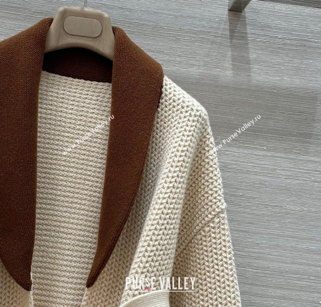 Loro Piana LP Wool Cashmere Cardigan Cream White 2025 0729 (QI-250729029)