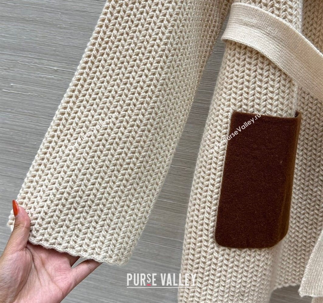 Loro Piana LP Wool Cashmere Cardigan Cream White 2025 0729 (QI-250729029)