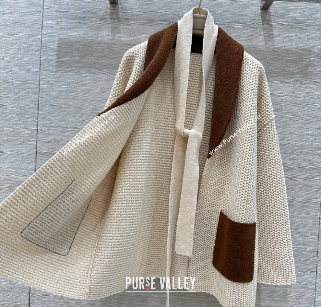 Loro Piana LP Wool Cashmere Cardigan Cream White 2025 0729 (QI-250729029)