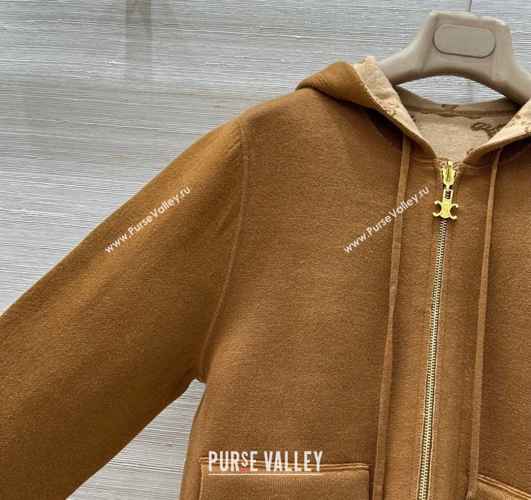 Celine Wool Cashmere Reversible Jacket Brown 2025 0729 (QI-250729031)