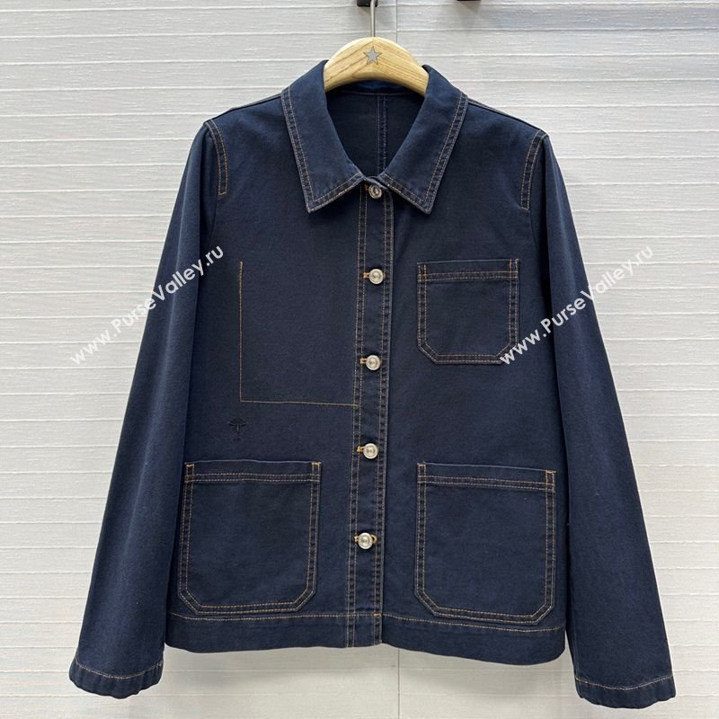 Dior Denim Jacket Dark Blue 2025 0728 (QI-250728031)