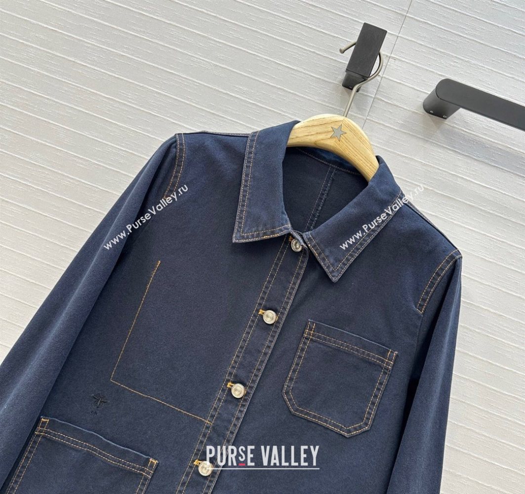 Dior Denim Jacket Dark Blue 2025 0728 (QI-250728031)