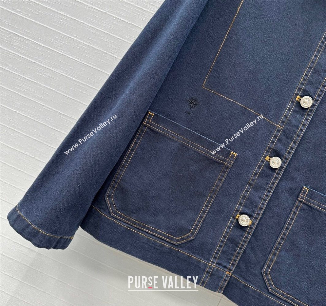 Dior Denim Jacket Dark Blue 2025 0728 (QI-250728031)