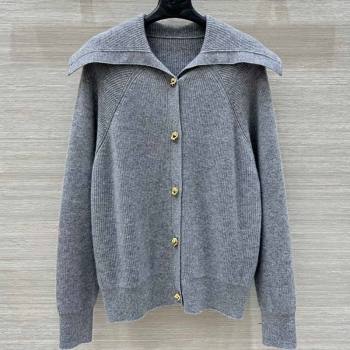 Bottega Veneta Cashmere Cardigan Grey2 2025 0728 (QI-250728014)
