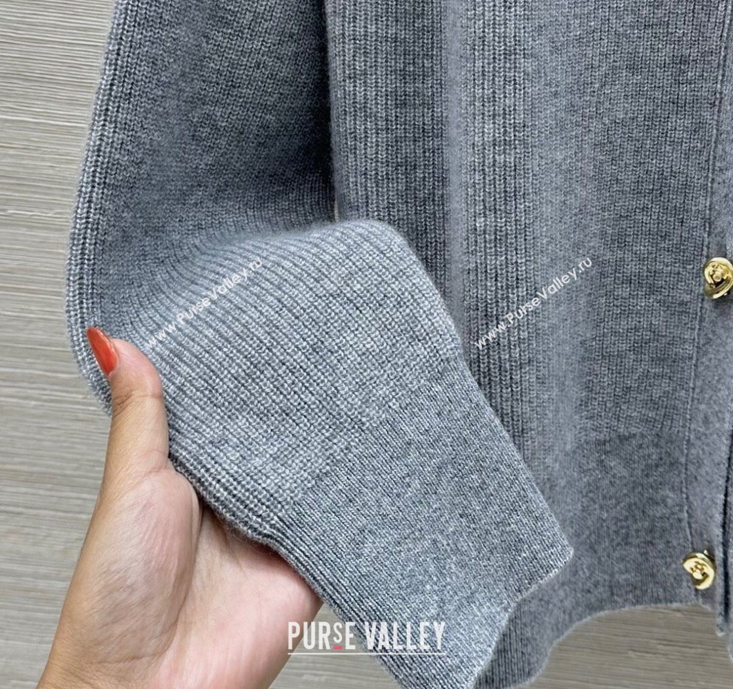 Bottega Veneta Cashmere Cardigan Grey2 2025 0728 (QI-250728014)