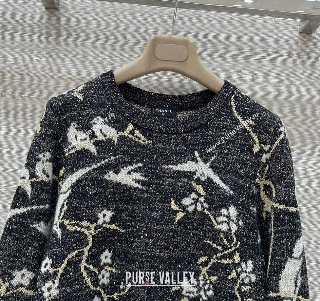 Chanel Embroidered Sweater Black 2025 0728 (QI-250728018)