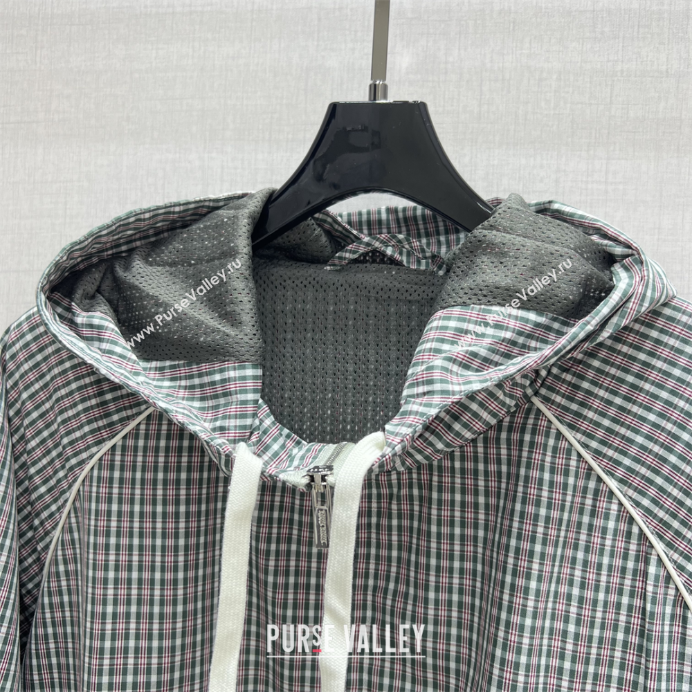 Miu Miu Plaid Jacket and Shorts Grey/Multicolor 2025 0814 (QI-250814001)