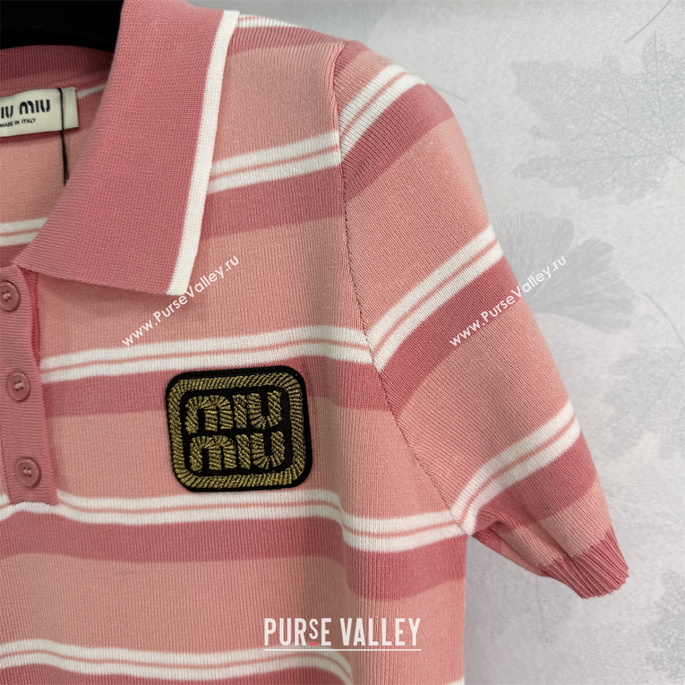 Miu Miu Striped Tops Pink 2025 0814 (QI-250814011)