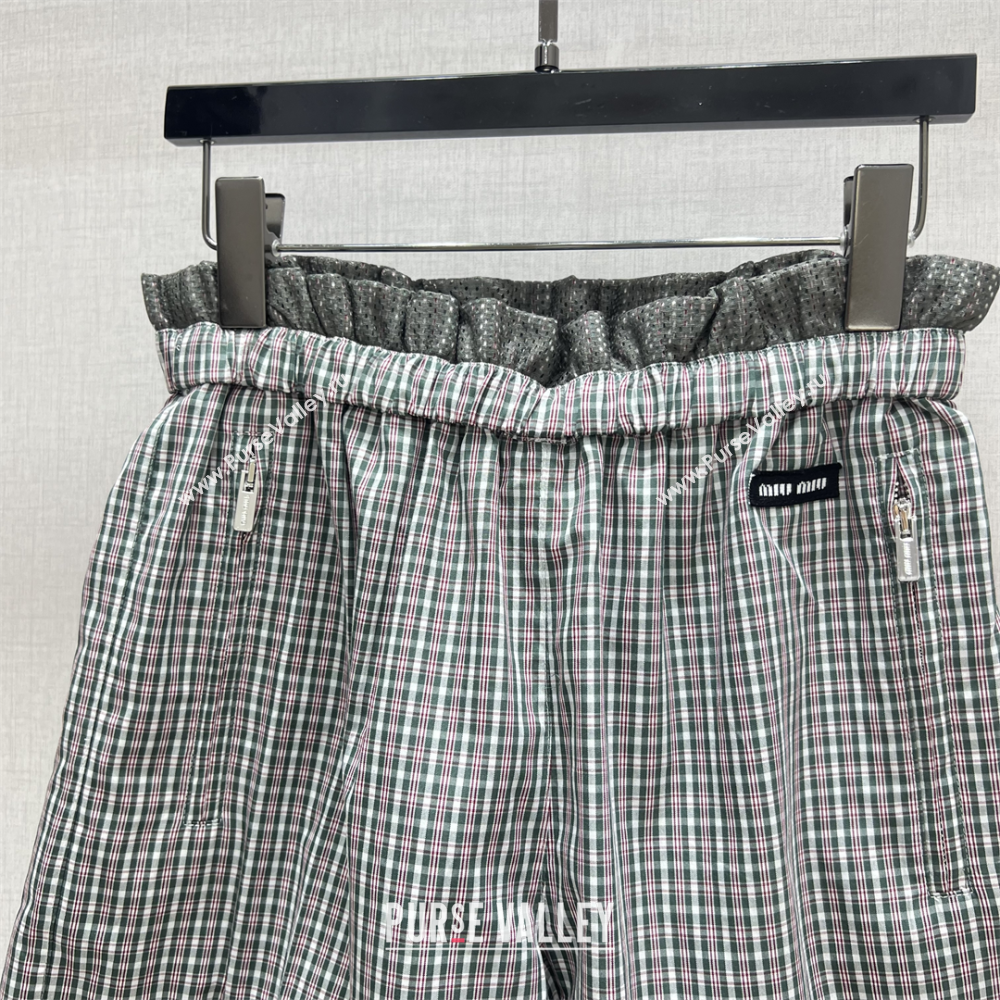 Miu Miu Plaid Jacket and Shorts Grey/Multicolor 2025 0814 (QI-250814001)