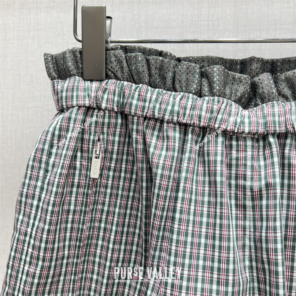 Miu Miu Plaid Jacket and Shorts Grey/Multicolor 2025 0814 (QI-250814001)