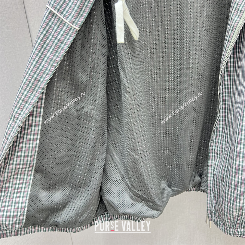 Miu Miu Plaid Jacket and Shorts Grey/Multicolor 2025 0814 (QI-250814001)