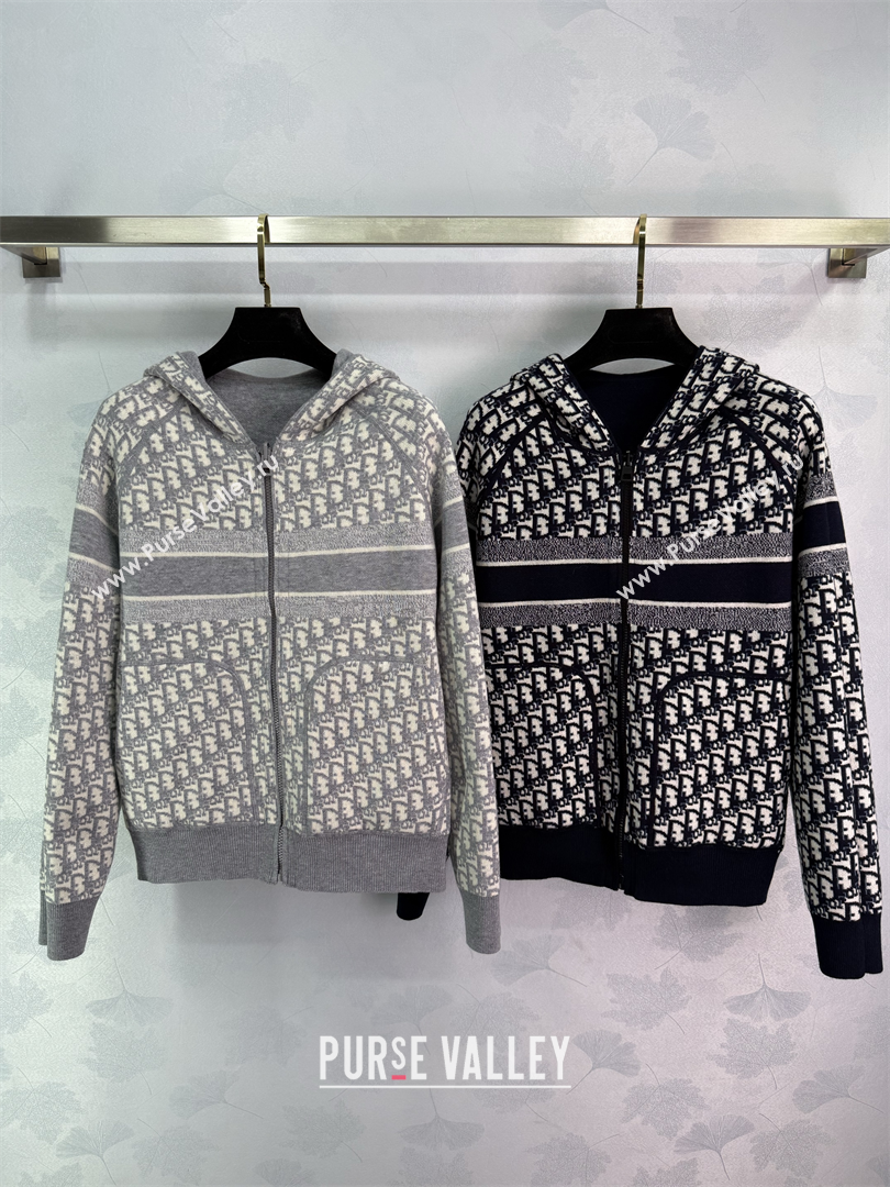 Dior Wool Reversible Jacket Grey/Black 2025 0814 (QI-250814120)