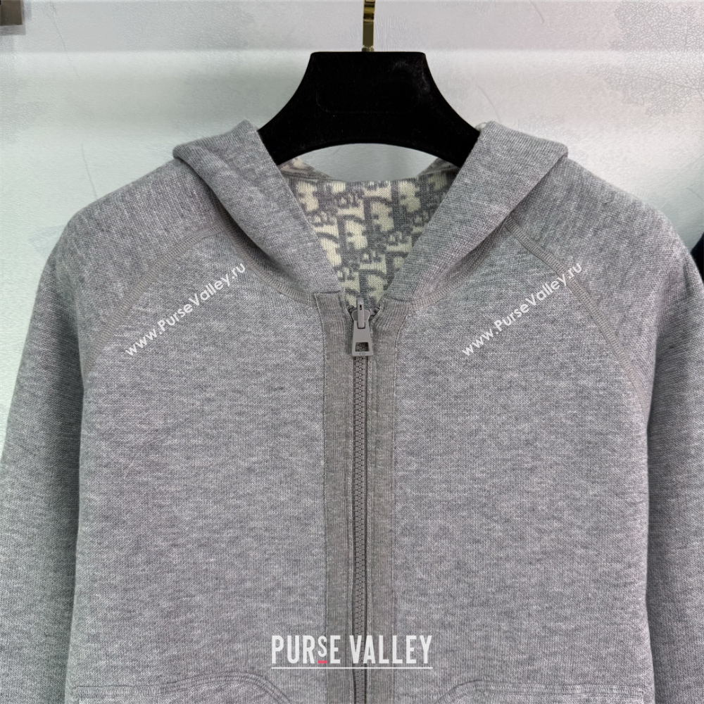 Dior Wool Reversible Jacket Grey/Black 2025 0814 (QI-250814120)