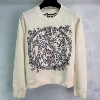Dior Wool Sweater with Embroidery White 2025 0814 (QI-250814118)