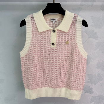 Chanel Cashmere Vest Light Pink 2025 0814 (QI-250814136)