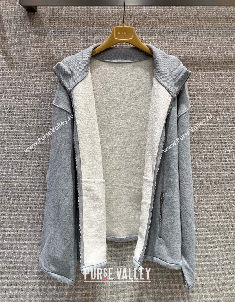 Miu Miu Cotton Jacket Grey 2025 0814 (QI-250814027)