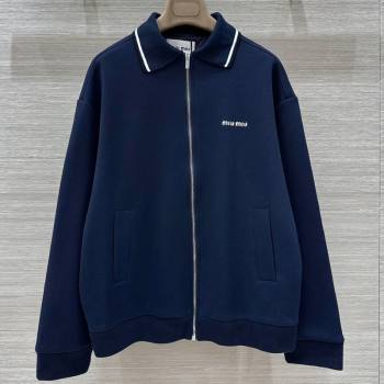 Miu Miu Cotton Jacket Navy Blue 2025 0814 (QI-250814053)
