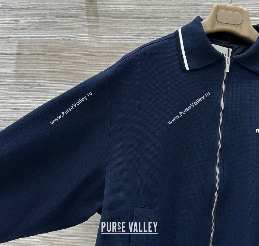 Miu Miu Cotton Jacket Navy Blue 2025 0814 (QI-250814053)