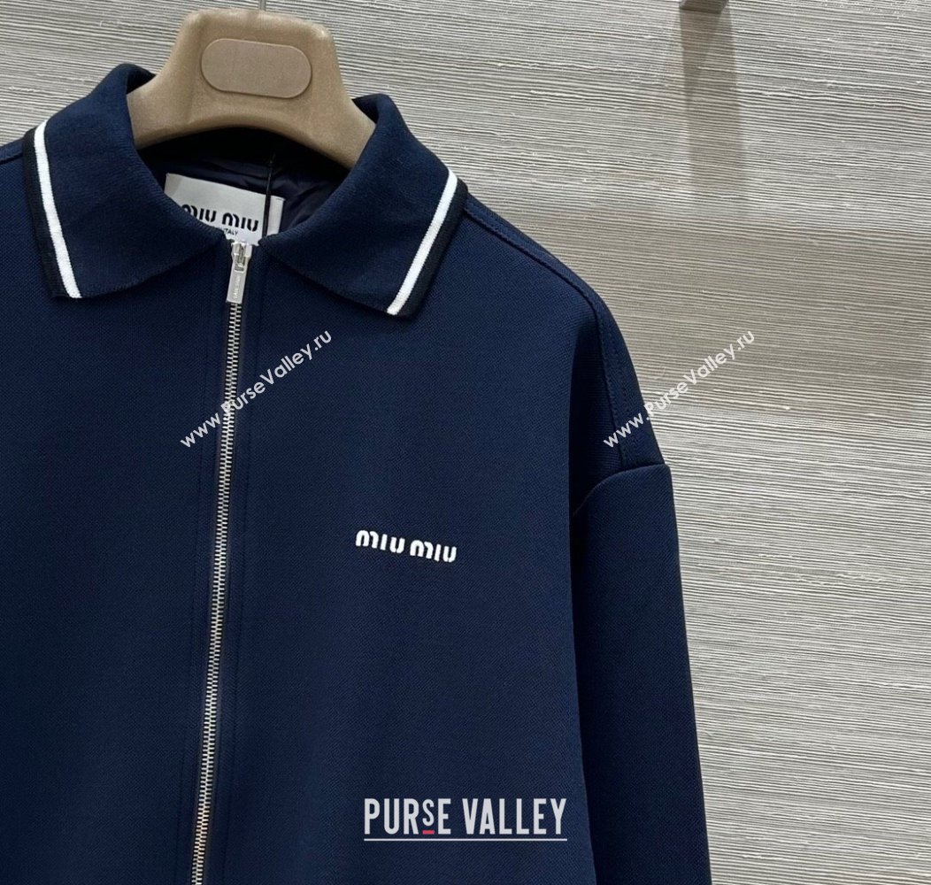 Miu Miu Cotton Jacket Navy Blue 2025 0814 (QI-250814053)
