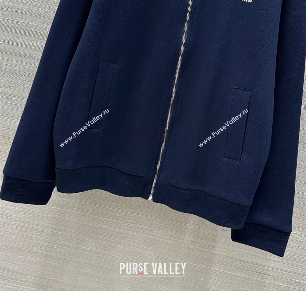 Miu Miu Cotton Jacket Navy Blue 2025 0814 (QI-250814053)