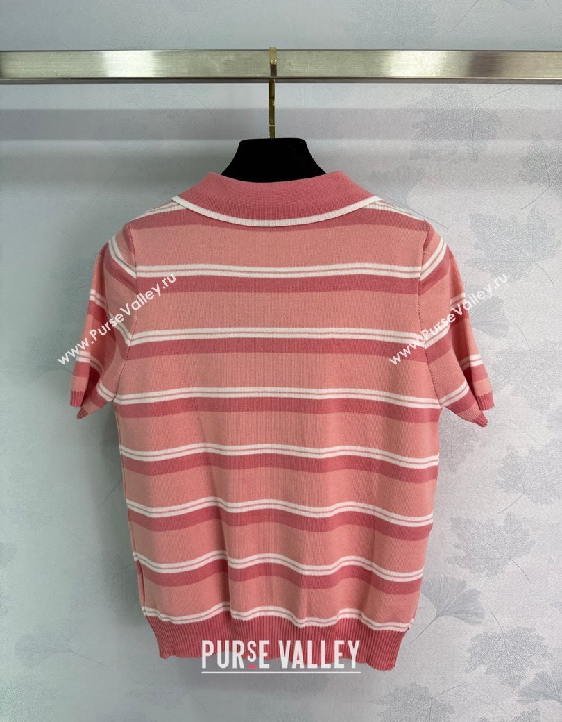 Miu Miu Striped Tops Pink 2025 0814 (QI-250814011)